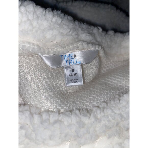 Time And Tru Christmas Sweatshirt Scottie Dog Sequin Red Black Plaid Size Small - Picture 9 of 10